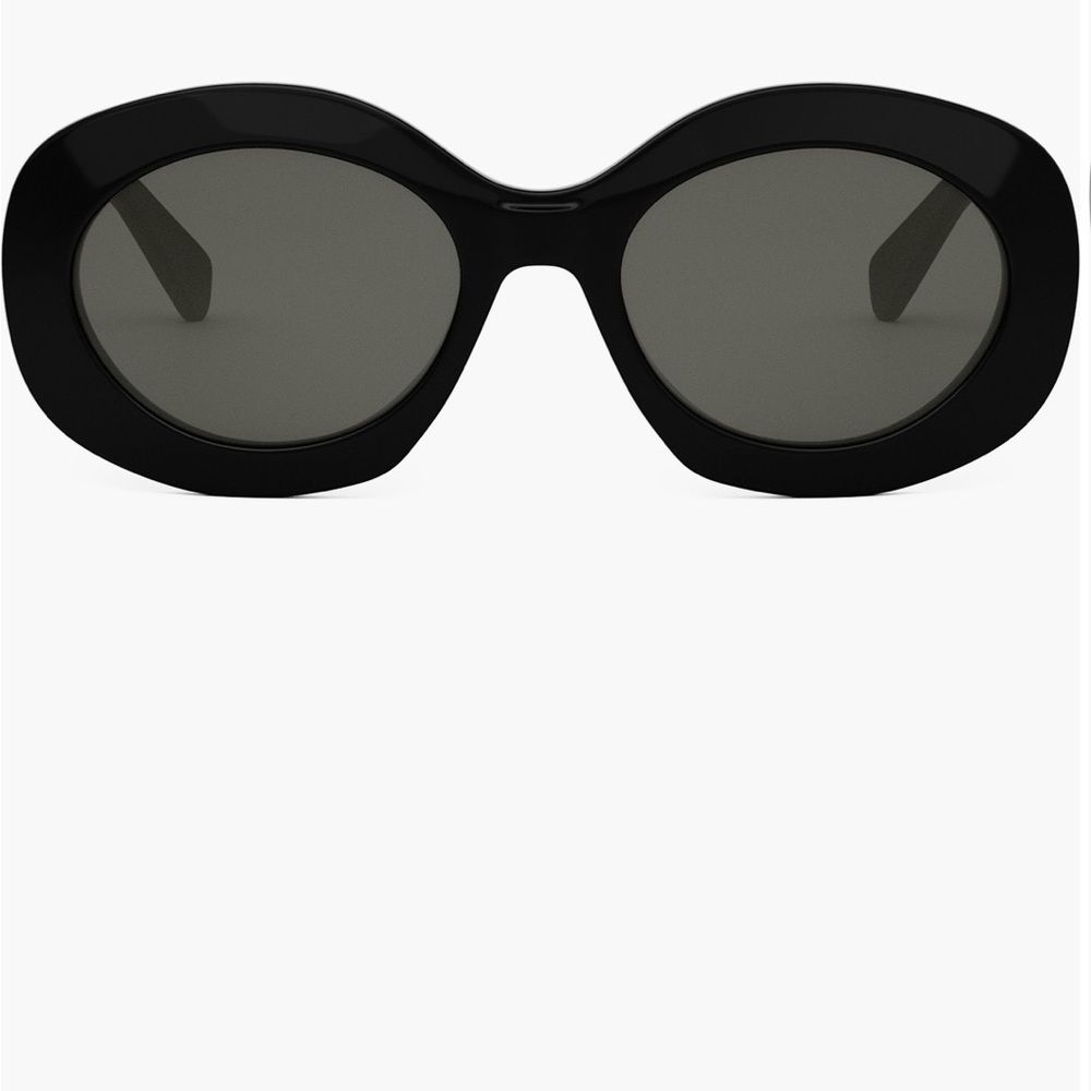 Celine Triomphe Black Oval Sunglasses